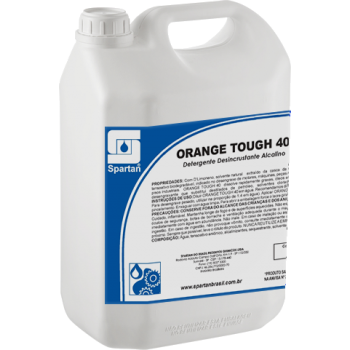 ORANGE TOUGH 40 - Detergente Desincrustante Alcalino com 40% D-limoneno (01 Litro faz até 20 litros)